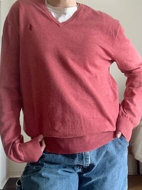 Polo Ralph Lauren Men's Red V-Neck Sweater